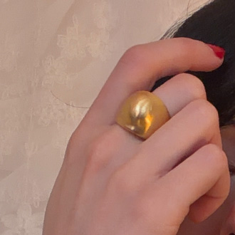 Skinny Puffed Band Ring Small 10mm