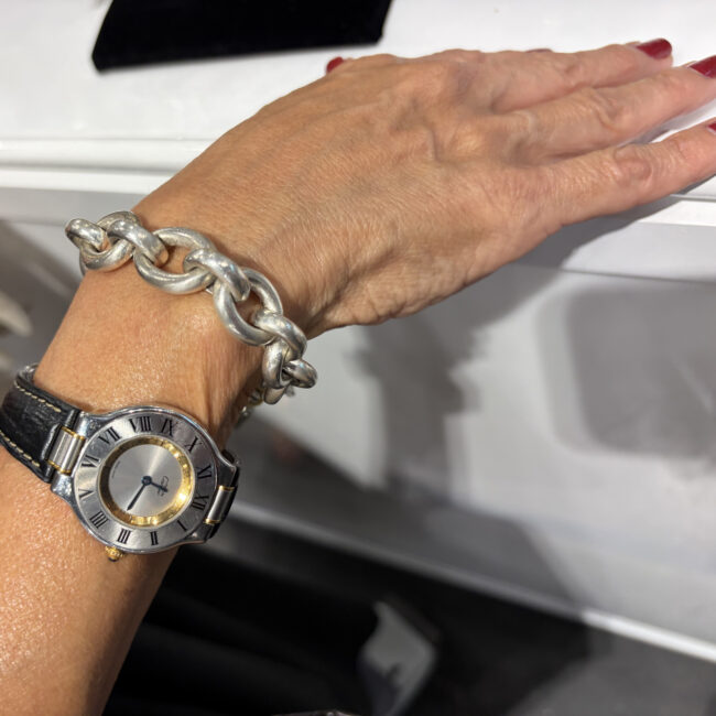 Oval Link Bracelet 25 x 20mm Silver Finish